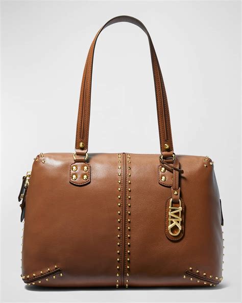 michael michael kors downtown astor large leather shoulder bag stores|michael kors studded purse.